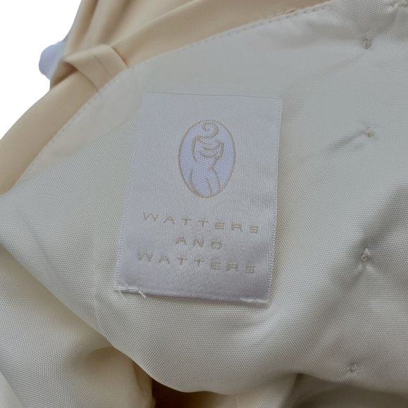 Vintage Watters and Watters Two-Piece White/Yellow 90s/Y2K Bridesmaid Dress Sz 2 - Picture 13 of 13